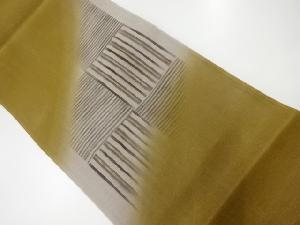 アンティーク　 紗 格子に縞模様袋帯（材料）